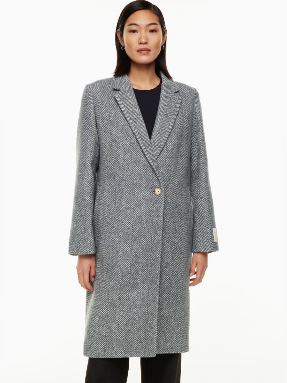 Babaton Stedman herringbone peacoat fits big